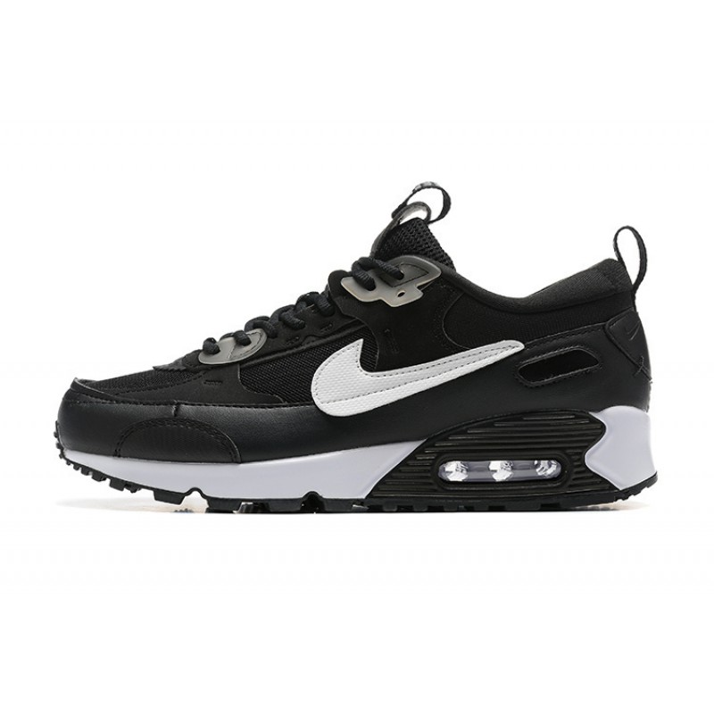 Men Sports Shoes Nike Air Max 90 Futura Black White