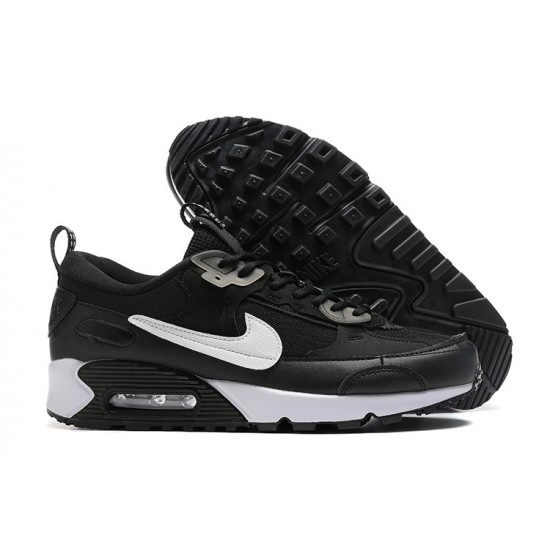Men Sports Shoes Nike Air Max 90 Futura Black White
