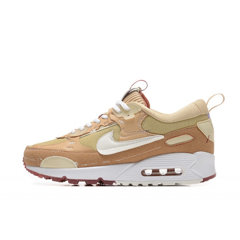 Men Sports Shoes Nike Air Max 90 Futura Brown White