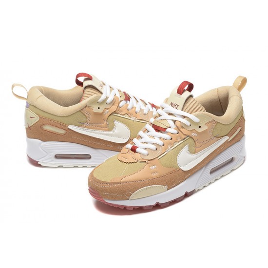 Men Sports Shoes Nike Air Max 90 Futura Brown White