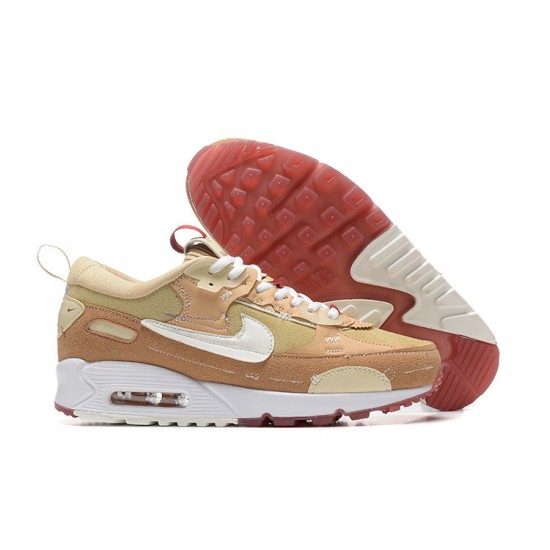 Men Sports Shoes Nike Air Max 90 Futura Brown White
