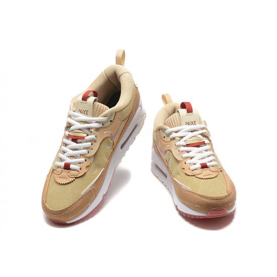 Men Sports Shoes Nike Air Max 90 Futura Brown White