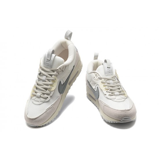 Men Sports Shoes Nike Air Max 90 Futura White Grey