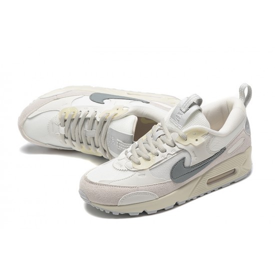Men Sports Shoes Nike Air Max 90 Futura White Grey