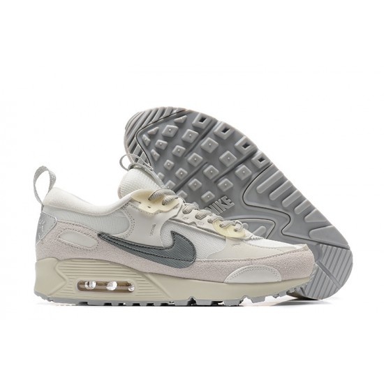 Men Sports Shoes Nike Air Max 90 Futura White Grey