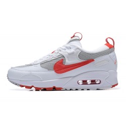 Men Sports Shoes Nike Air Max 90 Futura White Red FD9865-100