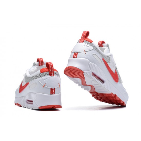 Men Sports Shoes Nike Air Max 90 Futura White Red FD9865-100