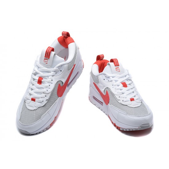 Men Sports Shoes Nike Air Max 90 Futura White Red FD9865-100