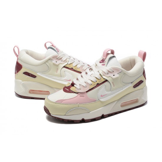 Women Sports Shoes Nike Air Max 90 Futura Beige Pink