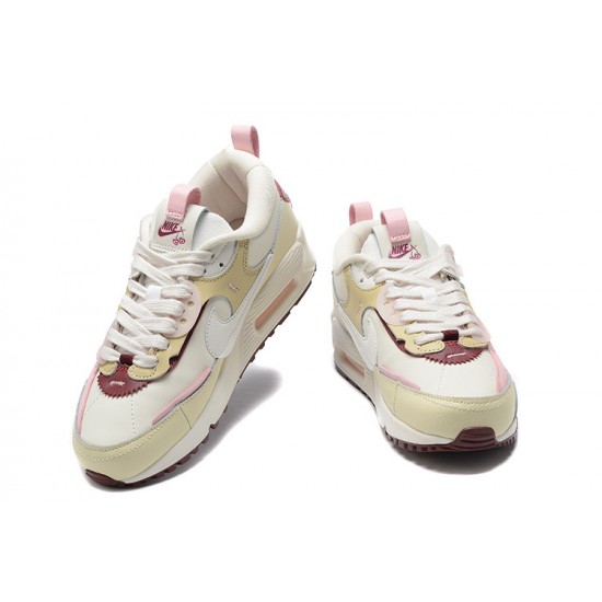 Women Sports Shoes Nike Air Max 90 Futura Beige Pink