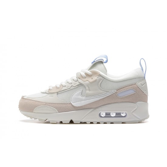 Women Sports Shoes Nike Air Max 90 Futura White Beige