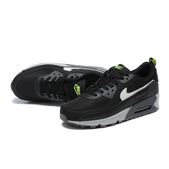 Men Sports Shoes Nike Air Max 90 Black Grey White