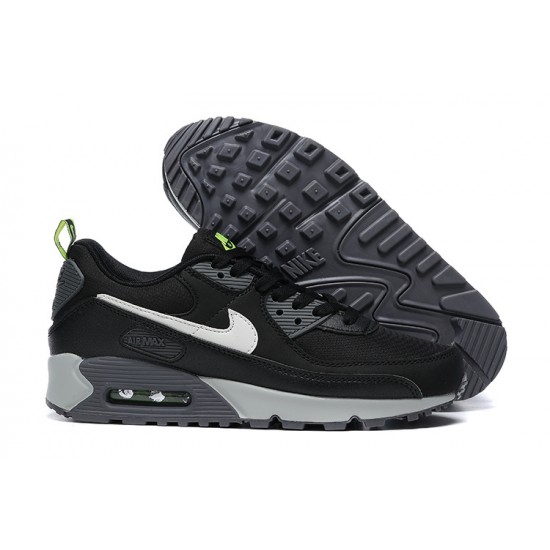 Men Sports Shoes Nike Air Max 90 Black Grey White