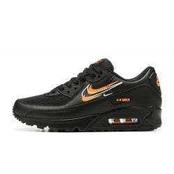 Men Sports Shoes Nike Air Max 90 Black Orange DV7146-001