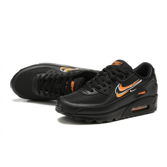 Men Sports Shoes Nike Air Max 90 Black Orange DV7146-001
