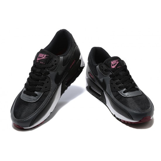Men Sports Shoes Nike Air Max 90 Black Pink DQ4071-001