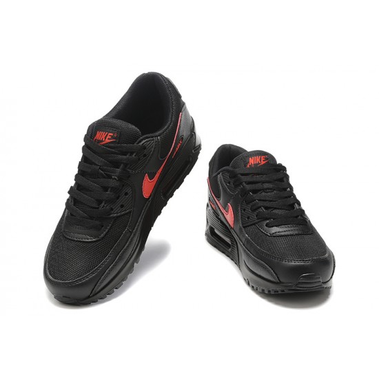 Men Sports Shoes Nike Air Max 90 Black Red