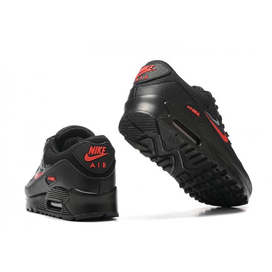 Men Sports Shoes Nike Air Max 90 Black Red