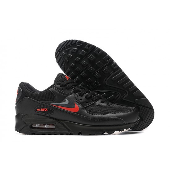 Men Sports Shoes Nike Air Max 90 Black Red