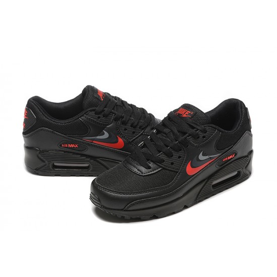 Men Sports Shoes Nike Air Max 90 Black Red