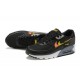Men Sports Shoes Nike Air Max 90 Black Yellow and Orange