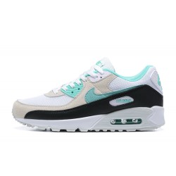 Men Sports Shoes Nike Air Max 90 Blue Beige and Grey