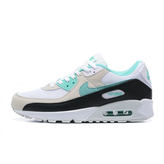 Men Sports Shoes Nike Air Max 90 Blue Beige and Grey