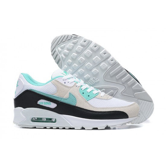 Men Sports Shoes Nike Air Max 90 Blue Beige and Grey