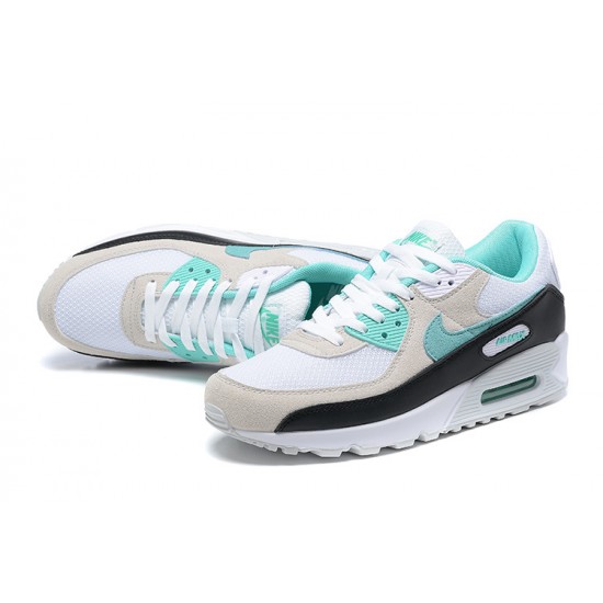 Men Sports Shoes Nike Air Max 90 Blue Beige and Grey