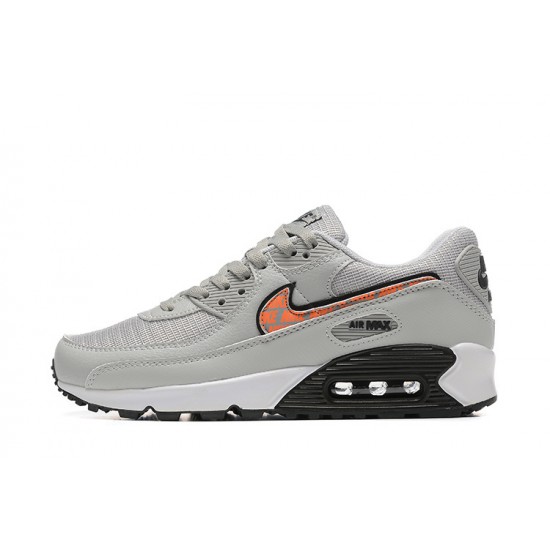 Men Sports Shoes Nike Air Max 90 Grey Orange