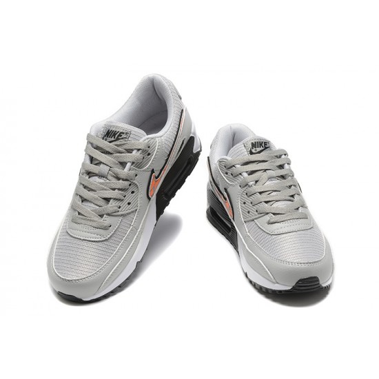 Men Sports Shoes Nike Air Max 90 Grey Orange