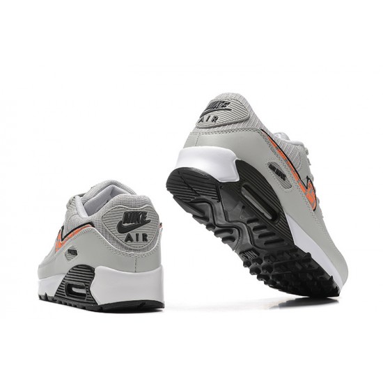 Men Sports Shoes Nike Air Max 90 Grey Orange