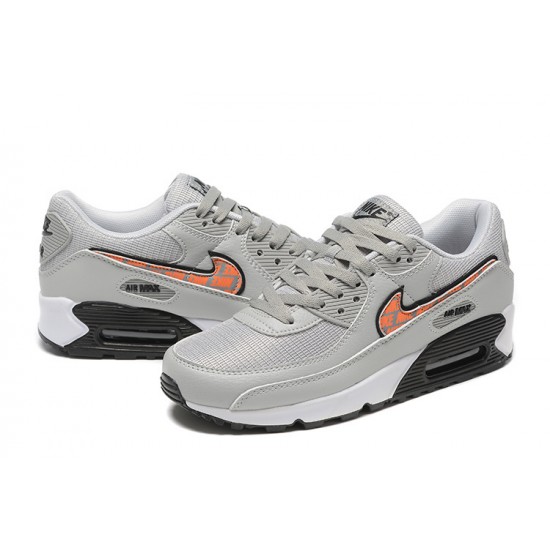 Men Sports Shoes Nike Air Max 90 Grey Orange