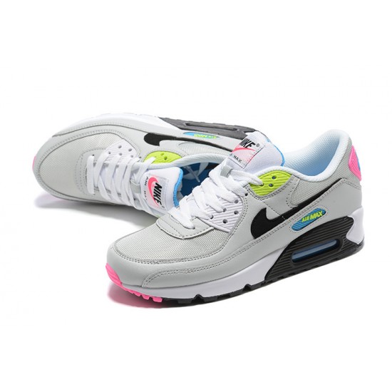 Men Sports Shoes Nike Air Max 90 Grey Pink DE4398-001