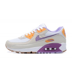 Men Sports Shoes Nike Air Max 90 Purple White