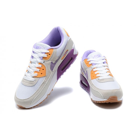 Men Sports Shoes Nike Air Max 90 Purple White