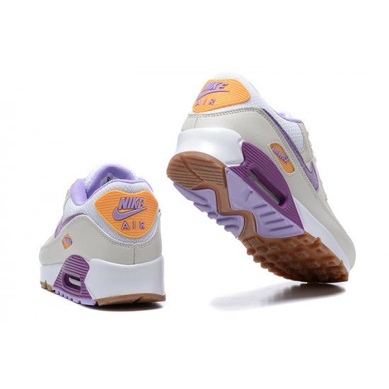 Men Sports Shoes Nike Air Max 90 Purple White