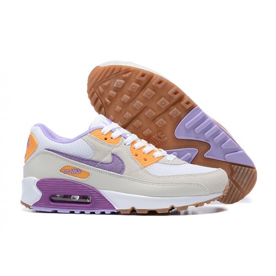 Men Sports Shoes Nike Air Max 90 Purple White