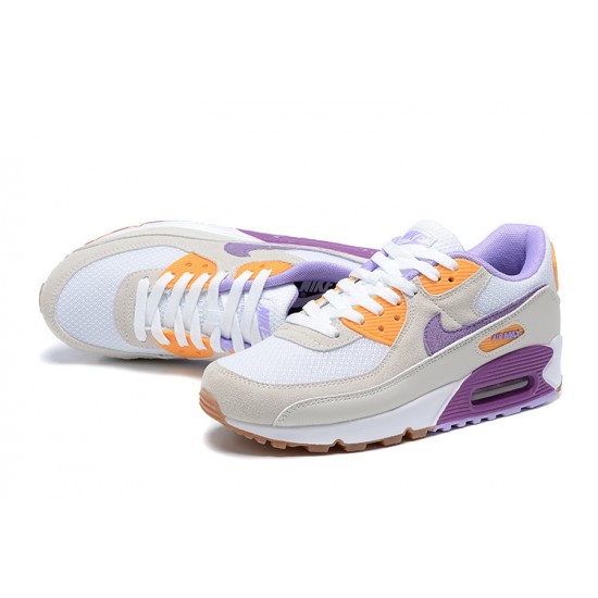 Men Sports Shoes Nike Air Max 90 Purple White