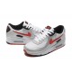 Men Sports Shoes Nike Air Max 90 Silver Red
