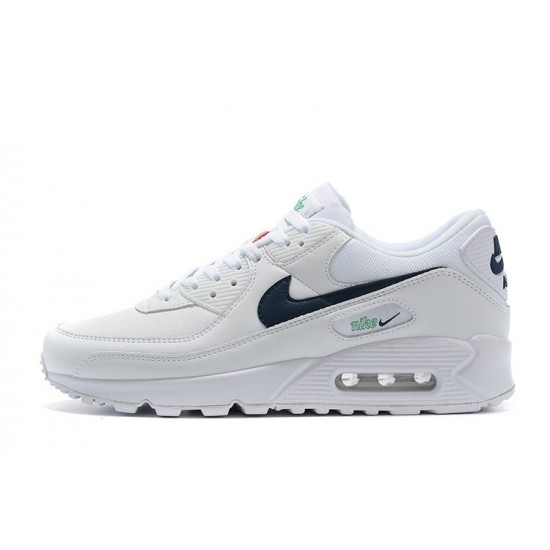 Men Sports Shoes Nike Air Max 90 White Black