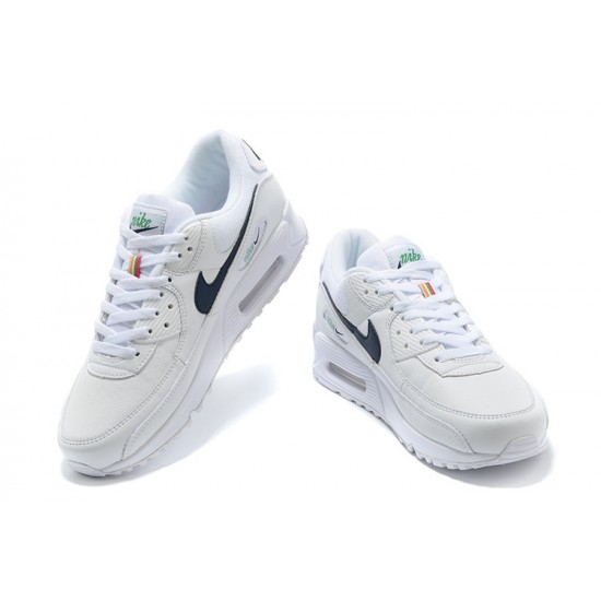 Men Sports Shoes Nike Air Max 90 White Black
