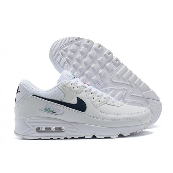Men Sports Shoes Nike Air Max 90 White Black