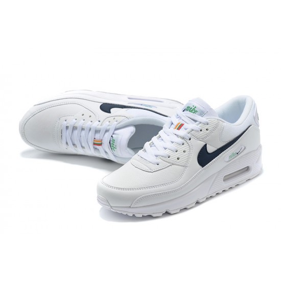 Men Sports Shoes Nike Air Max 90 White Black