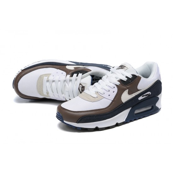 Men Sports Shoes Nike Air Max 90 White Brown DZ3522-002