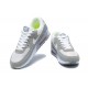 Men Sports Shoes Nike Air Max 90 White Grey and Green