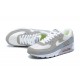 Men Sports Shoes Nike Air Max 90 White Grey and Green