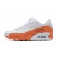 Men Sports Shoes Nike Air Max 90 White Orange DM0958-100