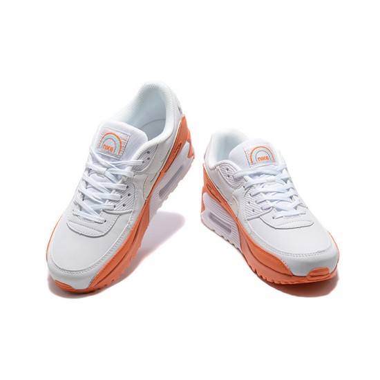Men Sports Shoes Nike Air Max 90 White Orange DM0958-100