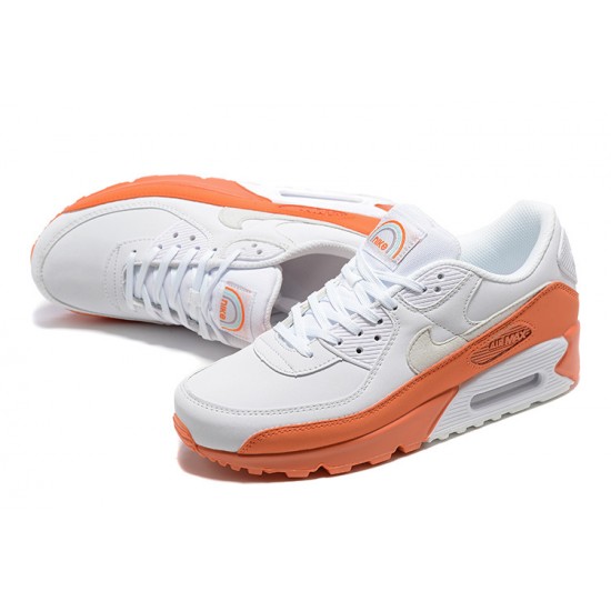 Men Sports Shoes Nike Air Max 90 White Orange DM0958-100